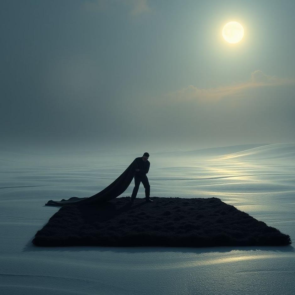 Dream : Laying down a black carpet in a dream