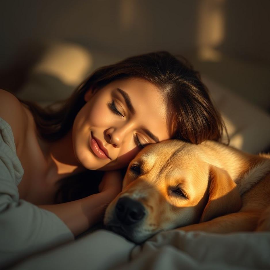 Dream : Leaning on a dog in a dream