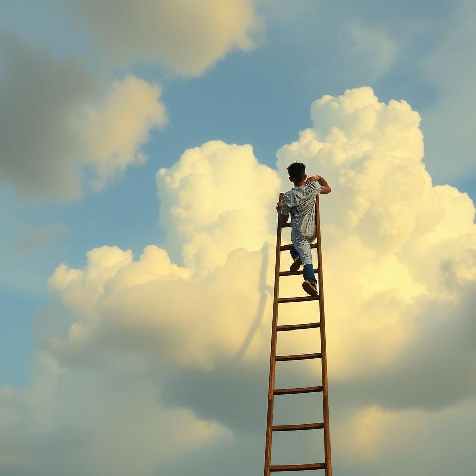 Dream : Leaning on a ladder in a dream