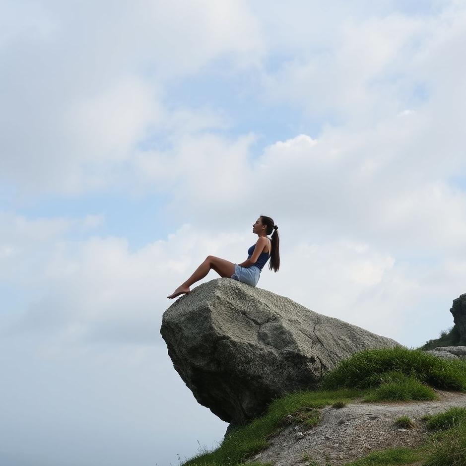 Dream : Leaning on a rock in a dream