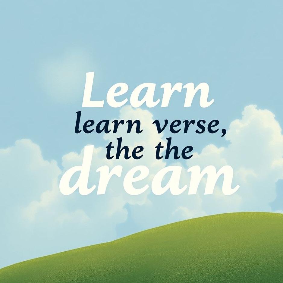 Dream : Learn verse in the dream