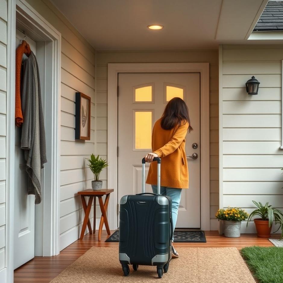 Dream : Leaving the house with a suitcase 