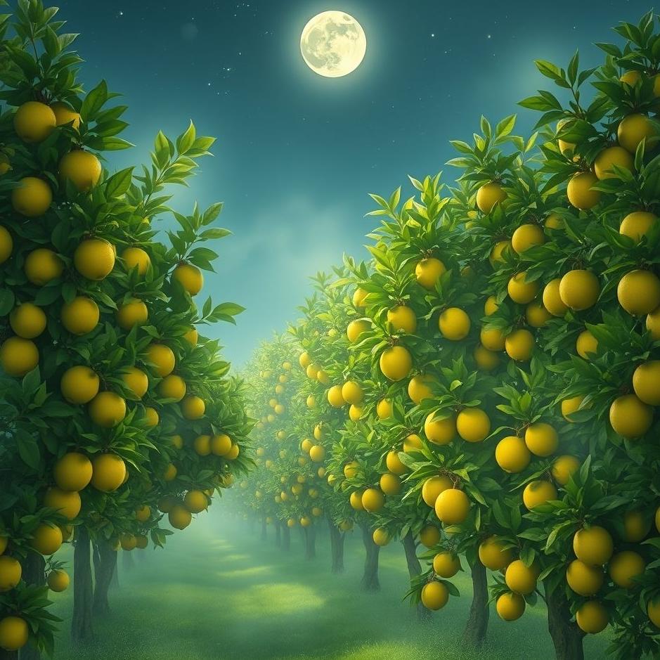 Dream : Lemon garden in a dream