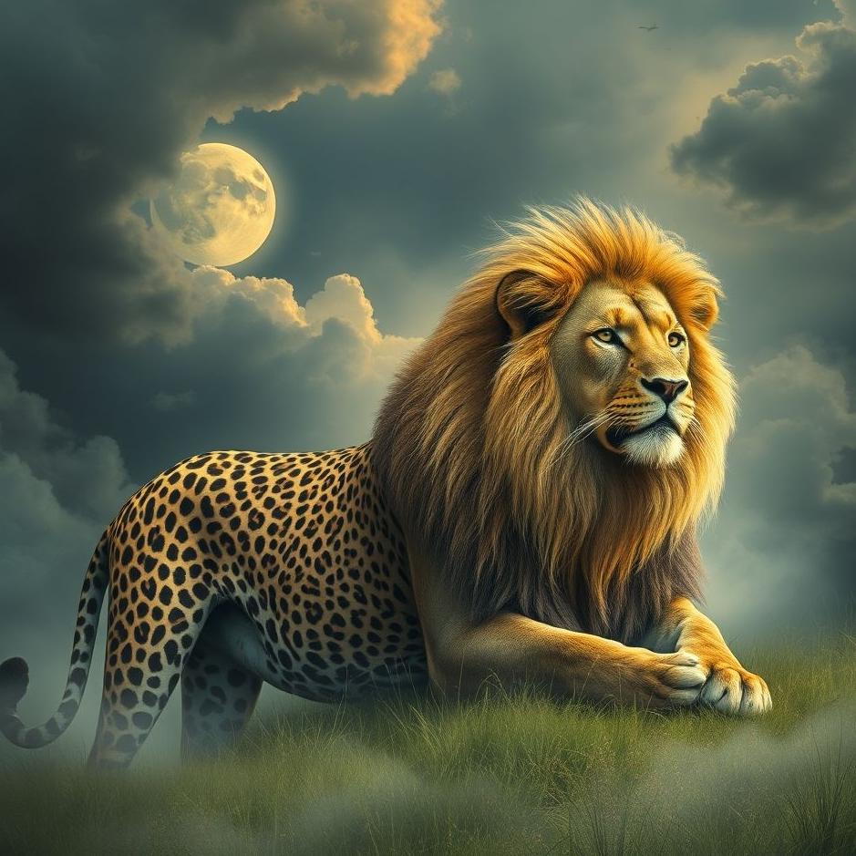 Dream : Leopard and a lion in a dream