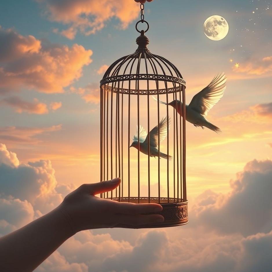 Dream : Leting go of a caged bird in a dream