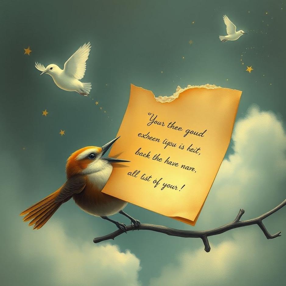 Dream : Letter in a bird's mouth in a dream