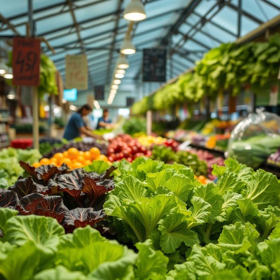 Dream : Lettuce in the market in a dream