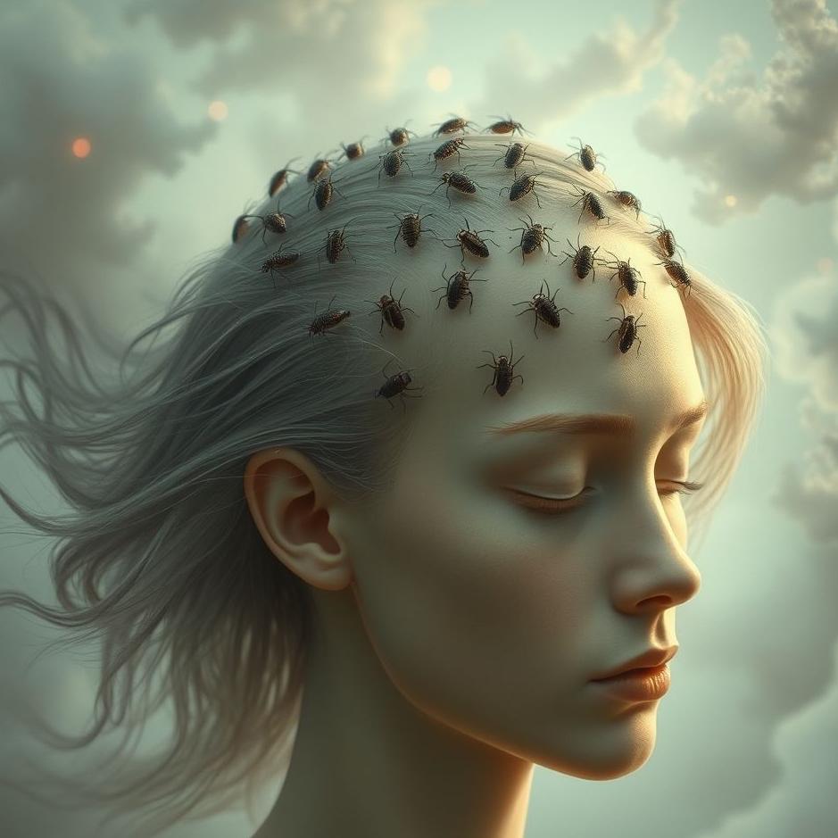 Dream : Lice on a human head in a dream