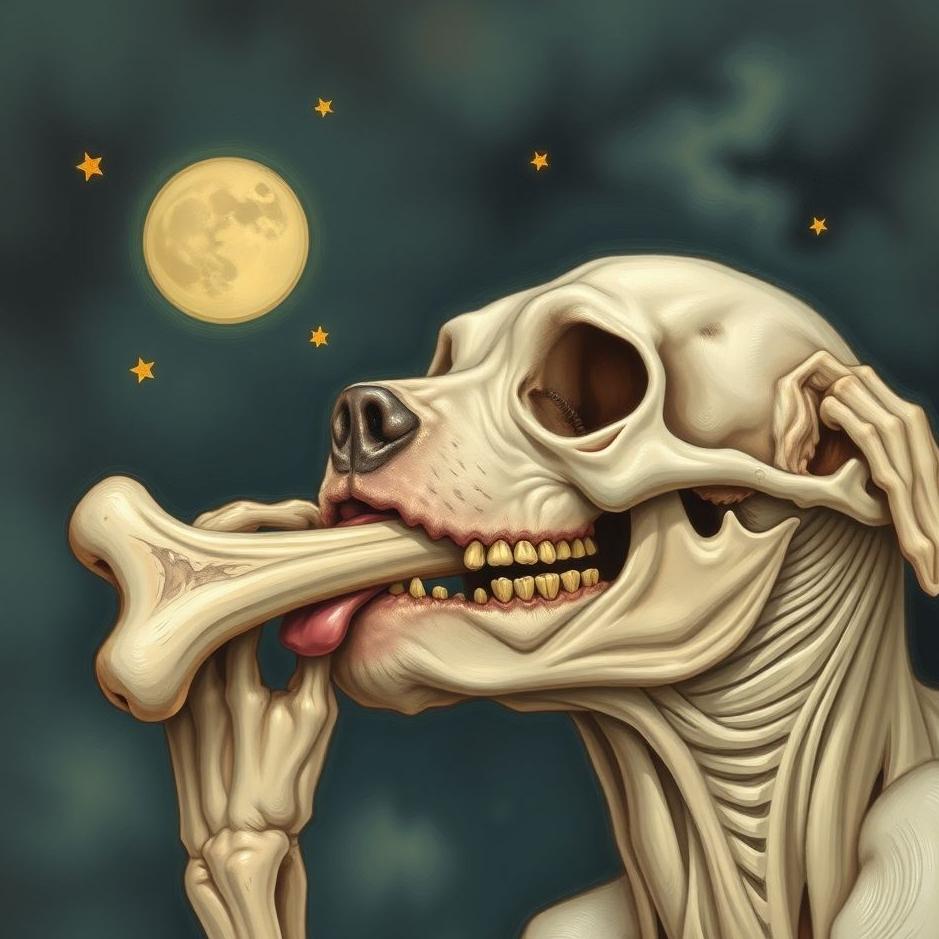 Dream : Licking bones in a dream