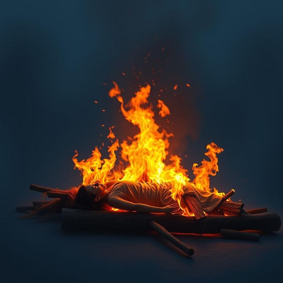 Dream : Lie on top of fire in the dream