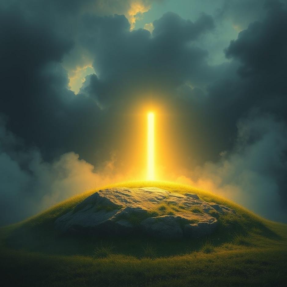 Dream : Light coming out of a grave in a dream