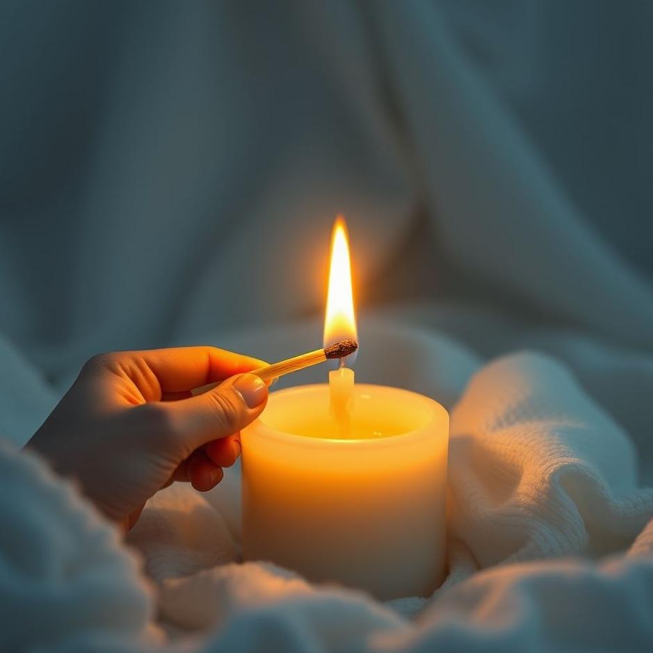 Dream : Lighting a candle with a match in a dream