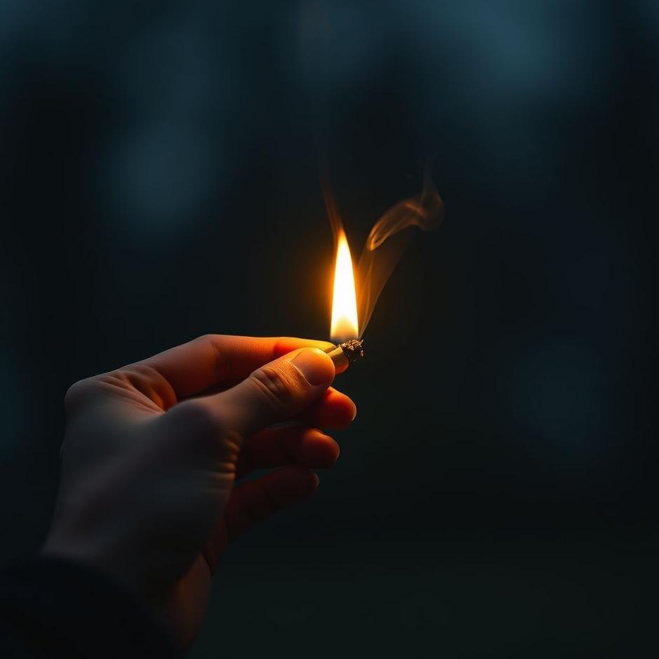 Dream : Lighting a cigarette from the reverse in a dream