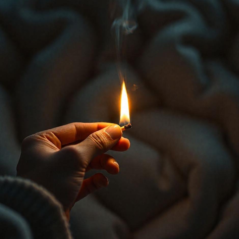 Dream : Lighting a cigarette with a match in a dream