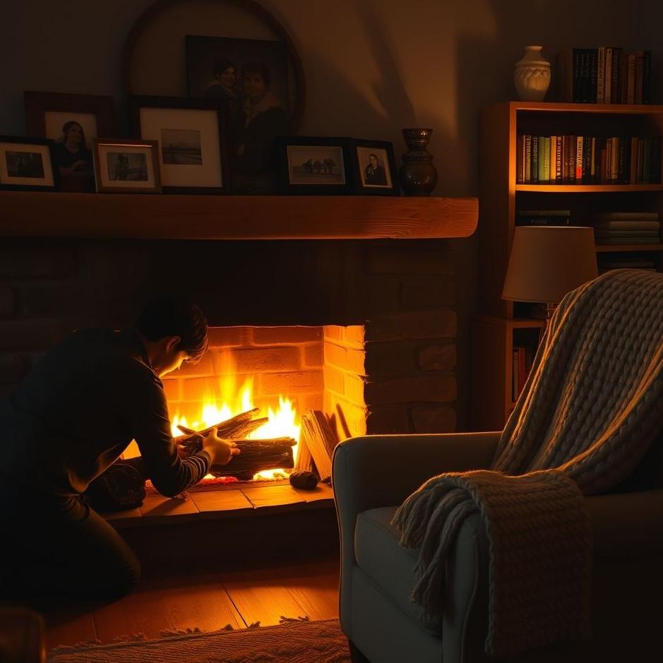 Dream : Lighting a fire at home