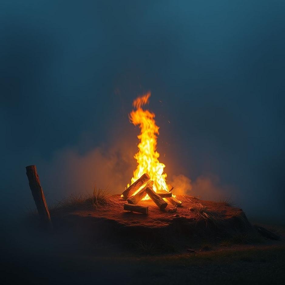 Dream : Lighting a fire on a grave in a dream