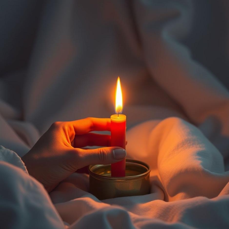 Dream : Lighting a red candle in a dream