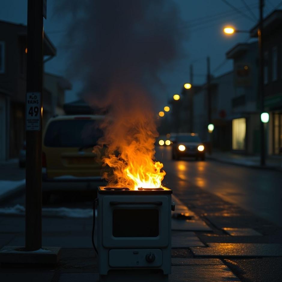 Dream : Lighting a stove on the street in a dream
