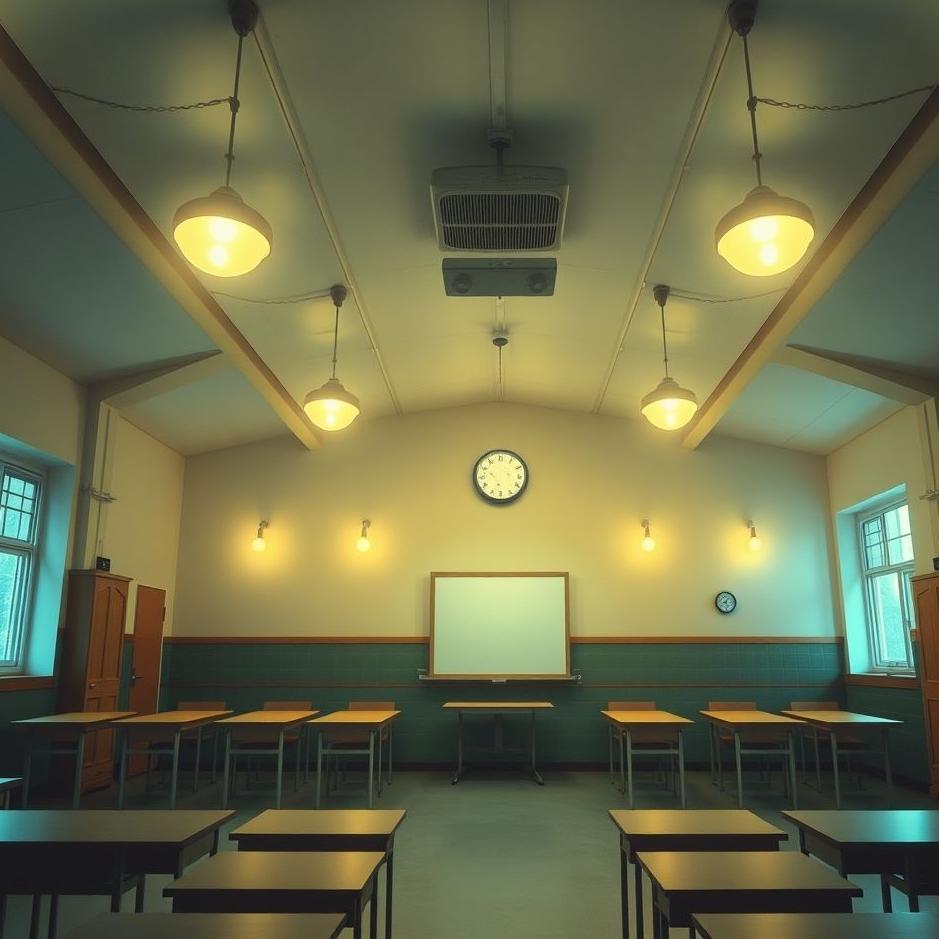 Dream : Lights in a school in a dream