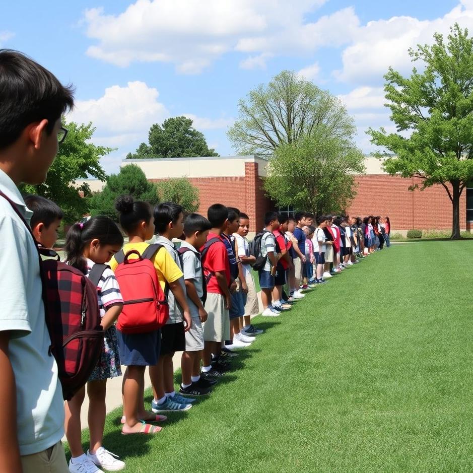 Dream : Lining up at school