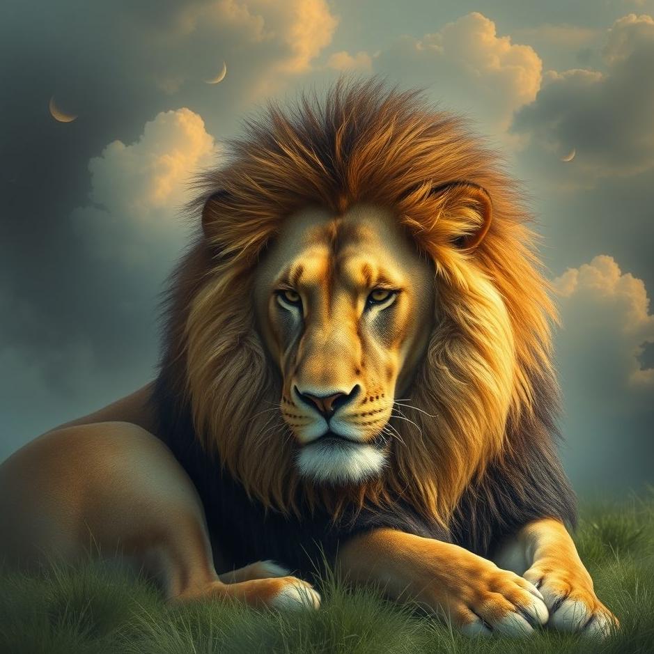 Dream : Lion stroking in the dream