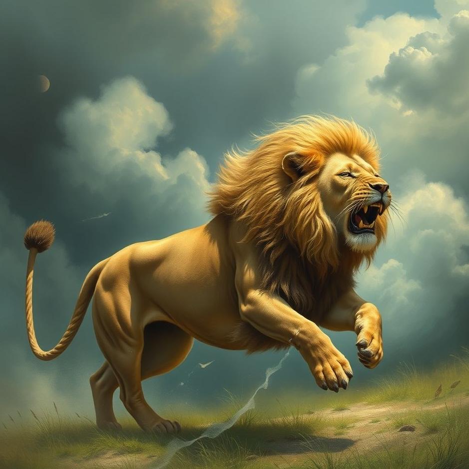 Dream : Lion whipping in the dream