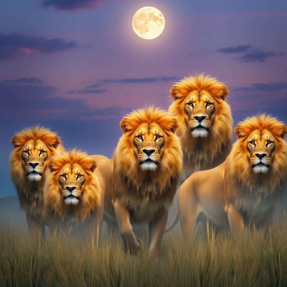 Dream : Lions around you in a dream