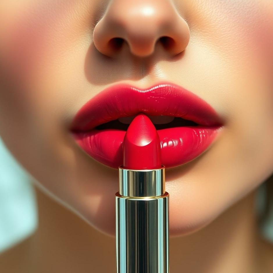 Dream : Lipstick on your own lips in a dream