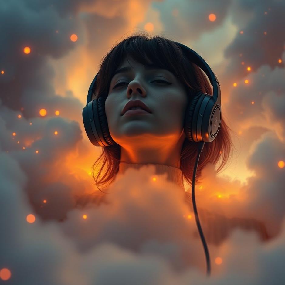 Dream : Listening to music with headphones in a dream