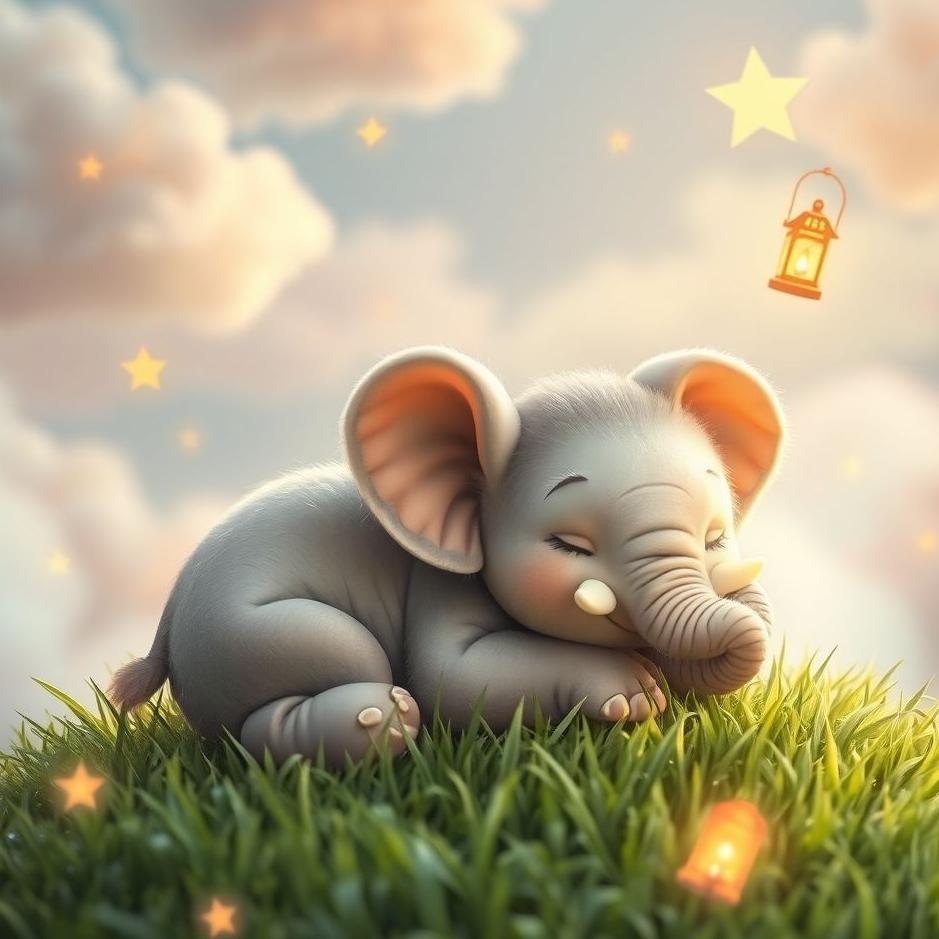 Dream : Little baby elephant in a dream