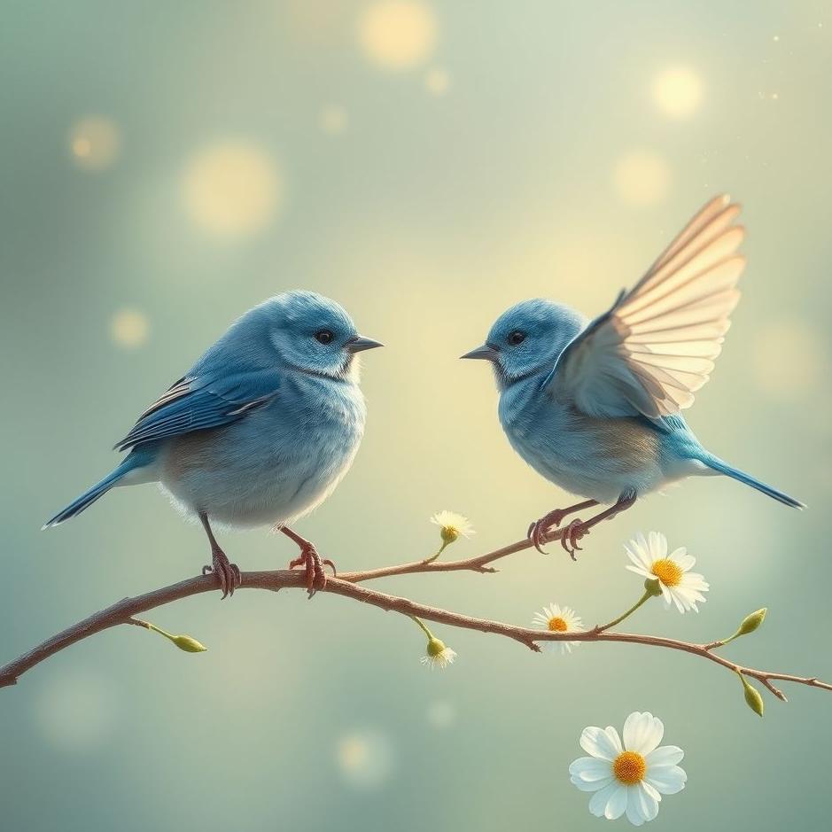 Dream : Little blue birds in a dream
