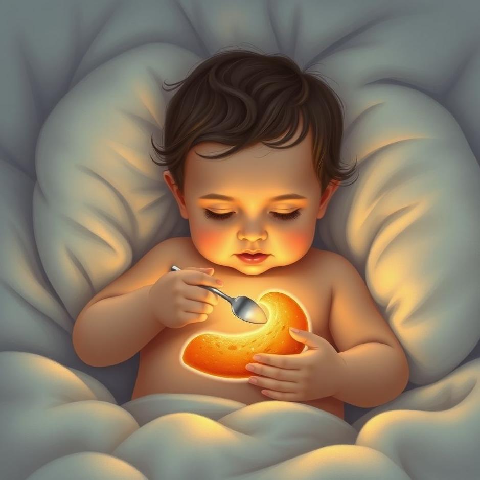 Dream : Little child's stomach fed in a dream