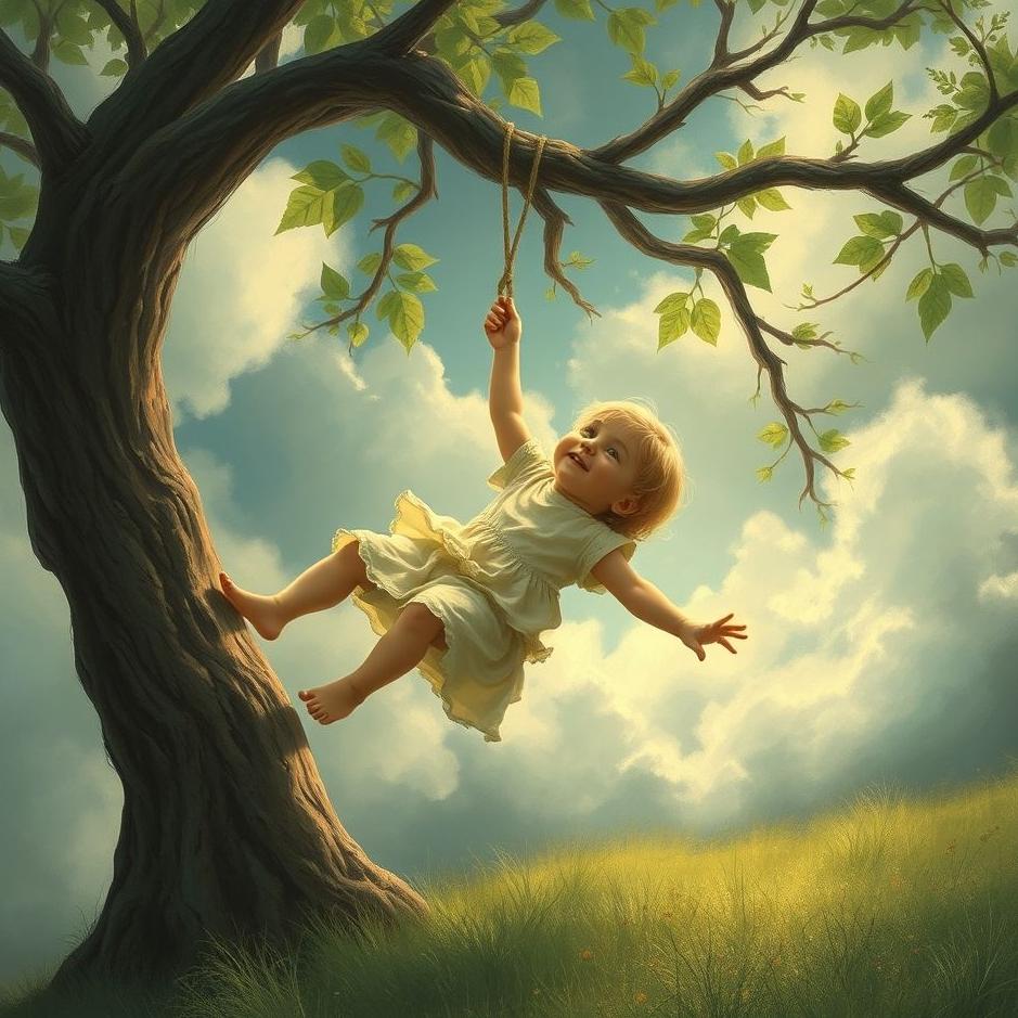 Dream : Little child falling from a tree in a dream