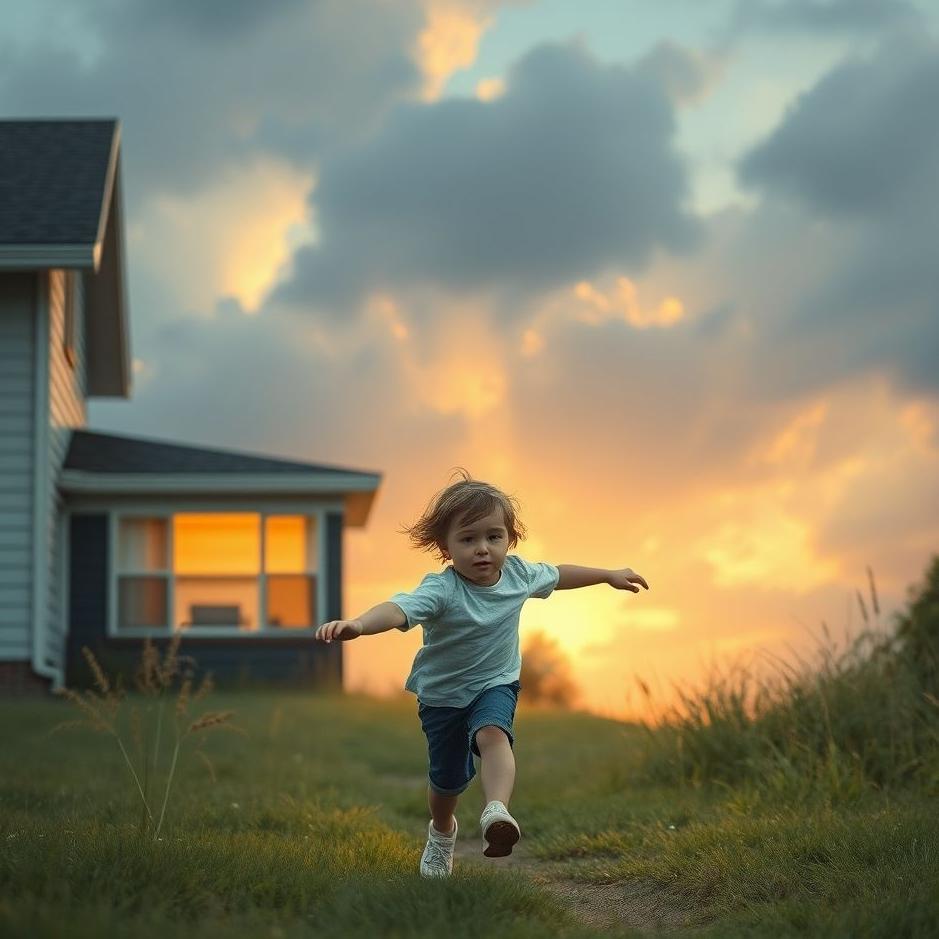 Dream : Little child running away from home in a dream