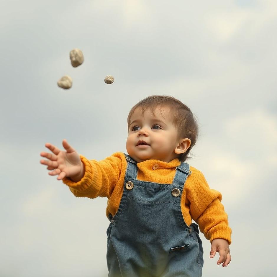 Dream : Little child throwing stones in a dream