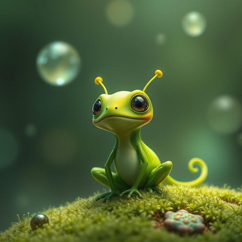 Dream : Little green creature in a dream