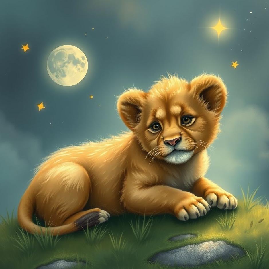 Dream : Little lion cub in a dream