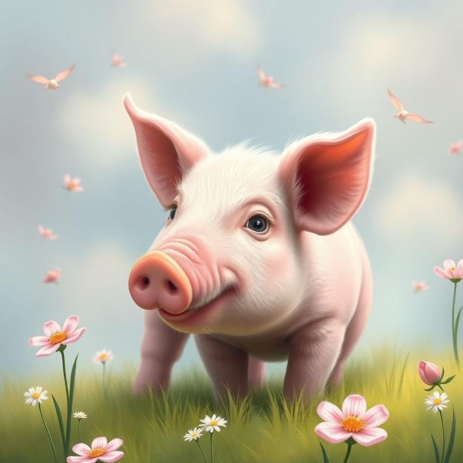 Dream : Little pink pig in a dream