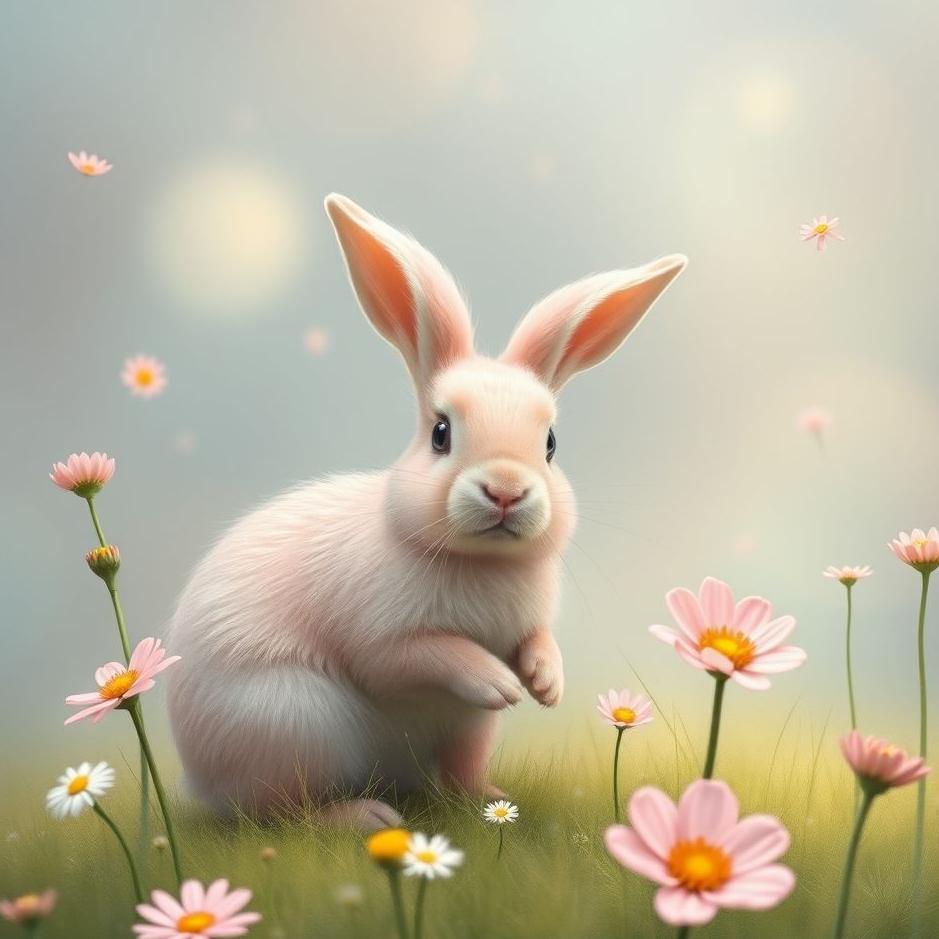 Dream : Little pink rabbit in a dream