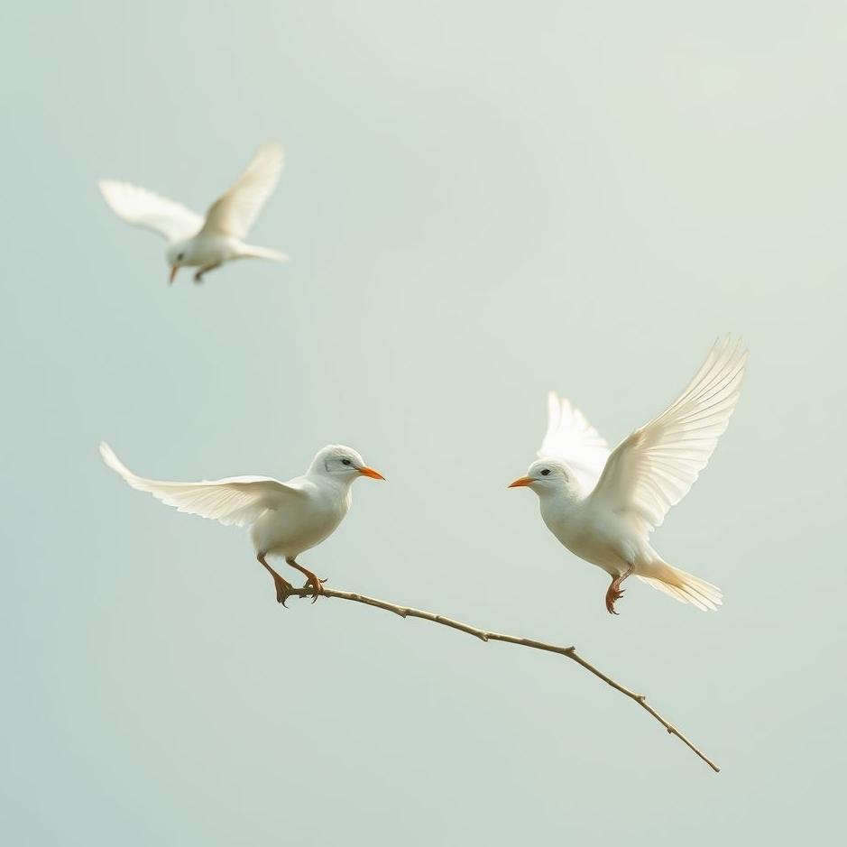 Dream : Little white birds in a dream