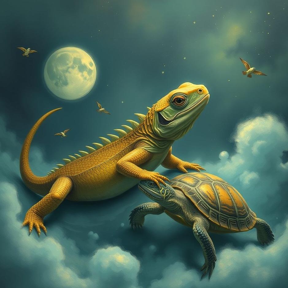 Dream : Lizard and a turtle in a dream
