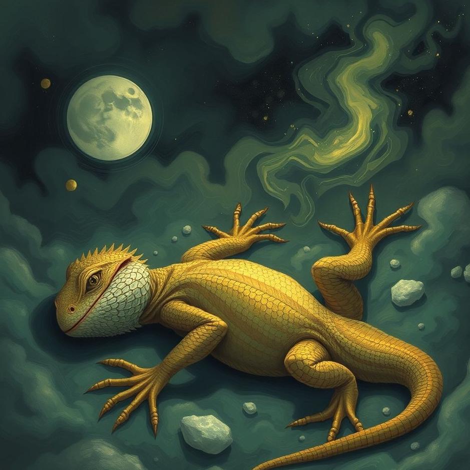 Dream : Lizard dying in a dream