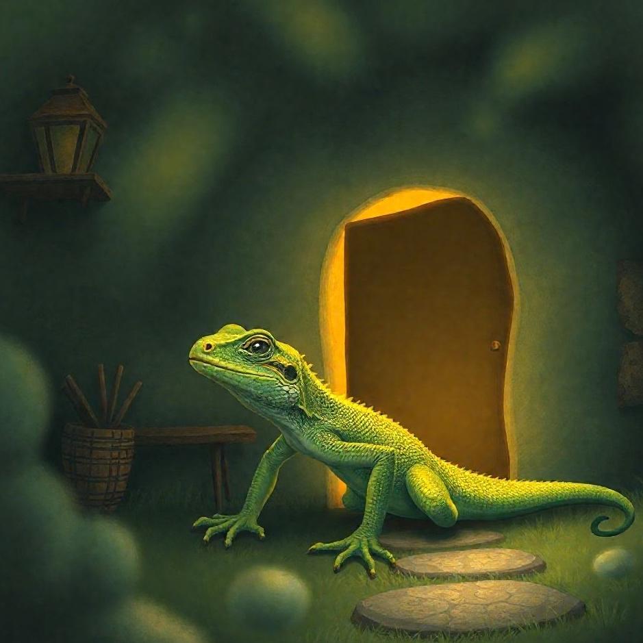 Dream : Lizard enter the house in a dream