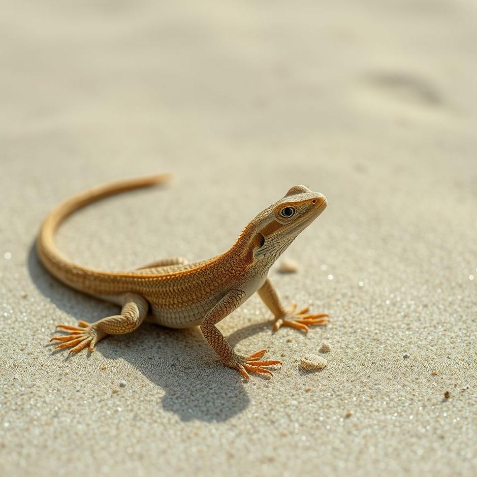 Dream : Lizard in the sand in a dream