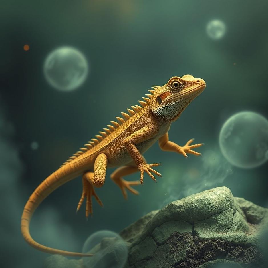 Dream : Lizard jumping on you in a dream