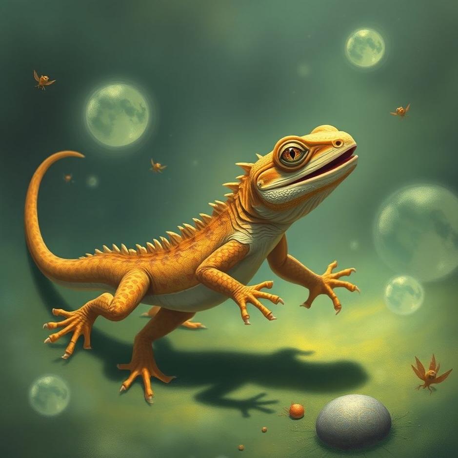 Dream : Lizard running away in a dream