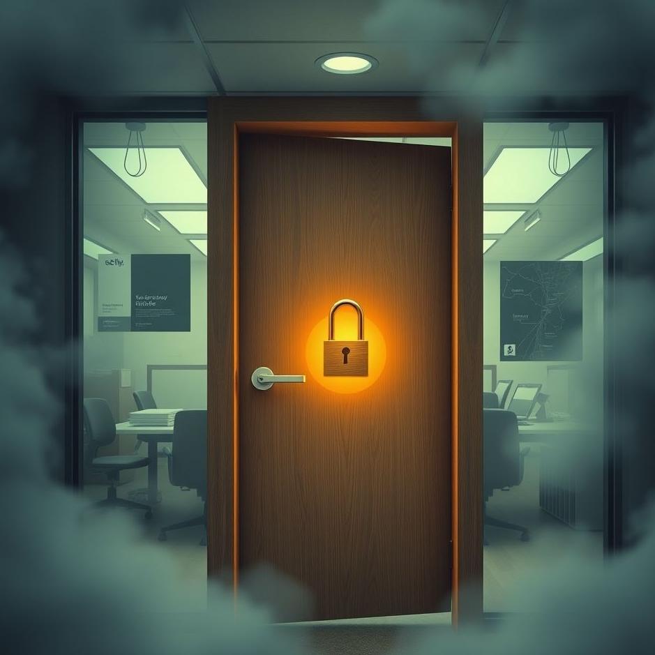 Dream : Lock the door of a workplace in a dream