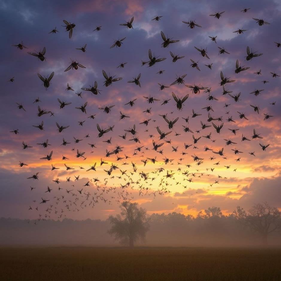 Dream : Locusts falling from the sky in a dream