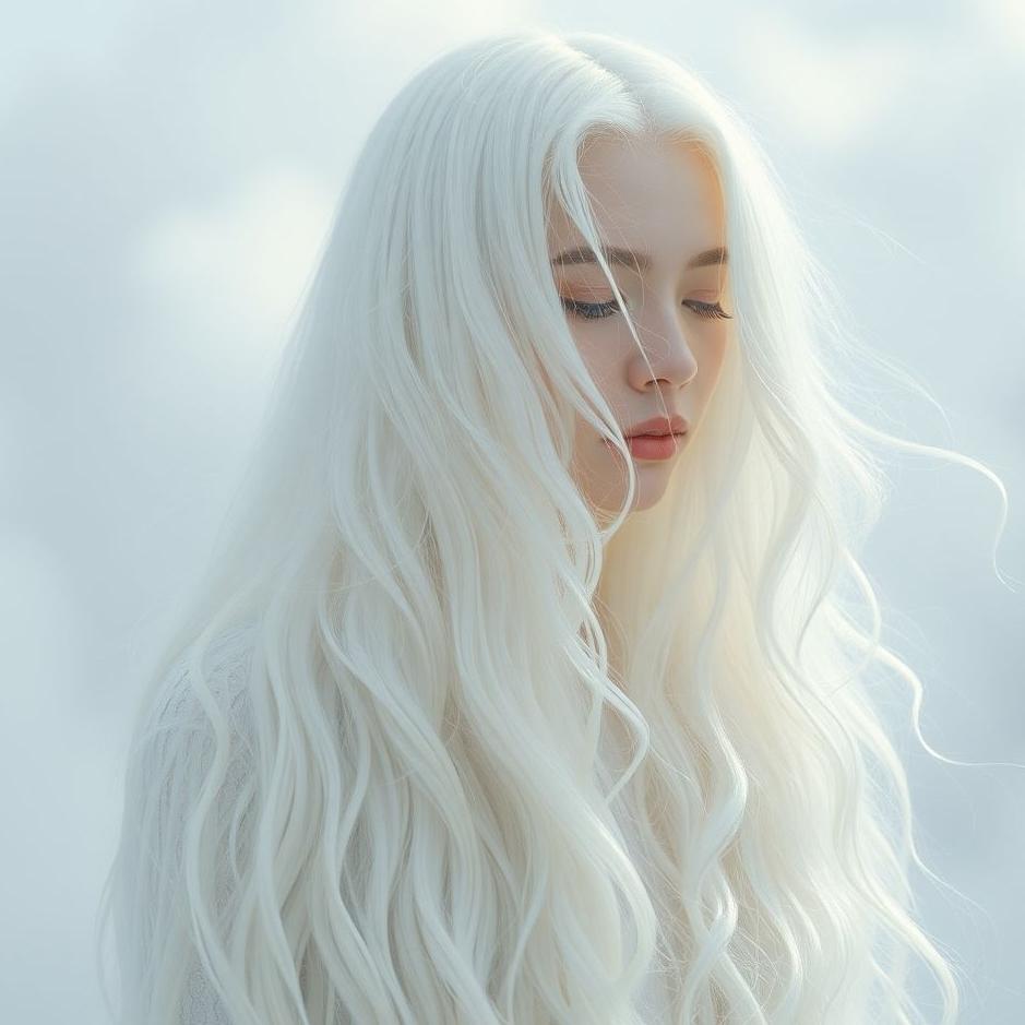 Dream : Long and white hair in a dream