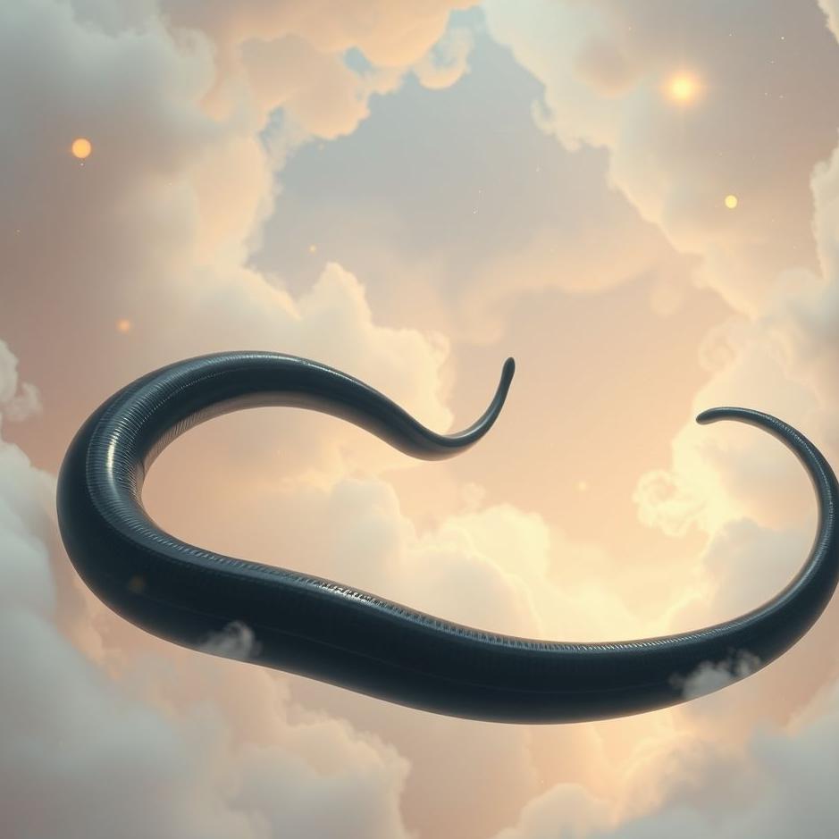 Dream : Long black worm in a dream